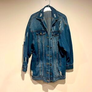 POL Oversized stretchy Denim jacket